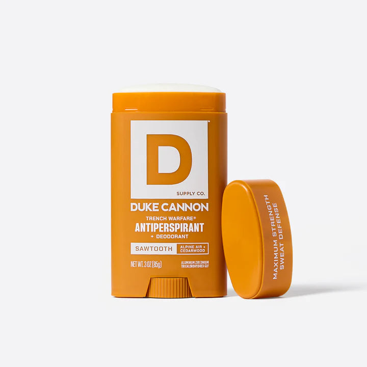 Duke Cannon Sawtooth Trench warefare antiperspirant Deodorant Alpine Air + Cedarwood
