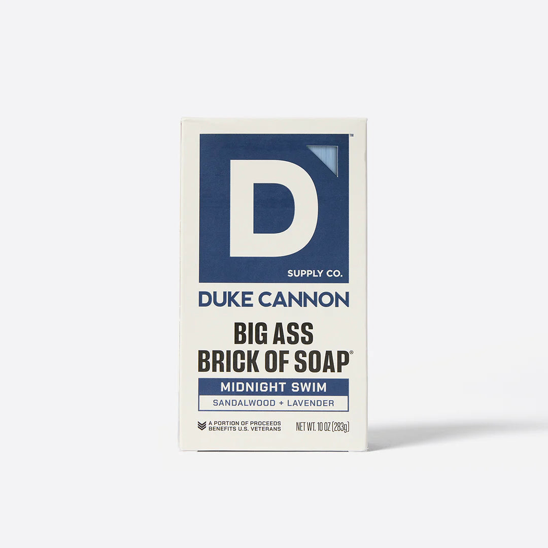 Duke Cannon Big Ass Brick of Soap Midnight Swim Sandalwood + Lavendar 10 oz