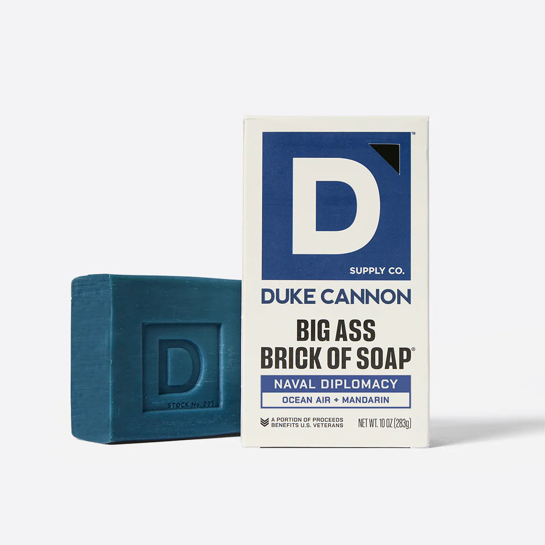 Duke Cannon Big Ass Brick of Soap Naval Diplomacy Ocean Air + Mandarin 10 oz