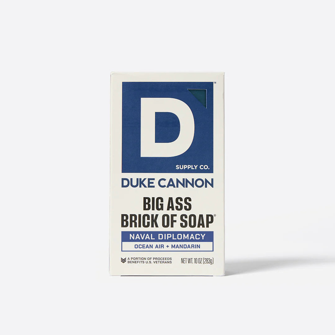 Duke Cannon Big Ass Brick of Soap Naval Diplomacy Ocean Air + Mandarin 10 oz