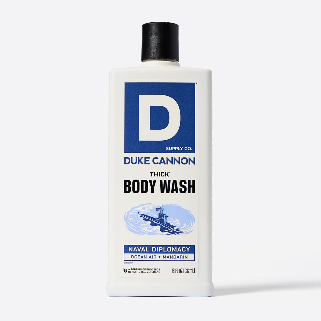 Duke Cannon Naval Diplomacy THICK® Body Wash Ocean Air + Mandarin 18 oz