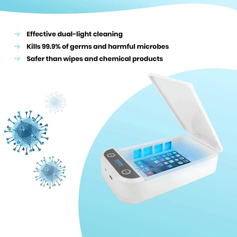 UV Light Sanitizer Box Tweerzers sterilizer Portable UVC Disinfectant  Aroma Function Phone Cleaner for Eyelash Extension Tool
