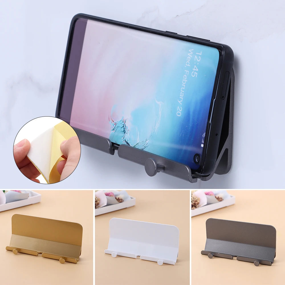 Wall Mount Charger Hook Phone Holder Wall Hanging Cable Organizer Stand Bracket Dock Pasted Wall Phone Tablet Holder Supplies
