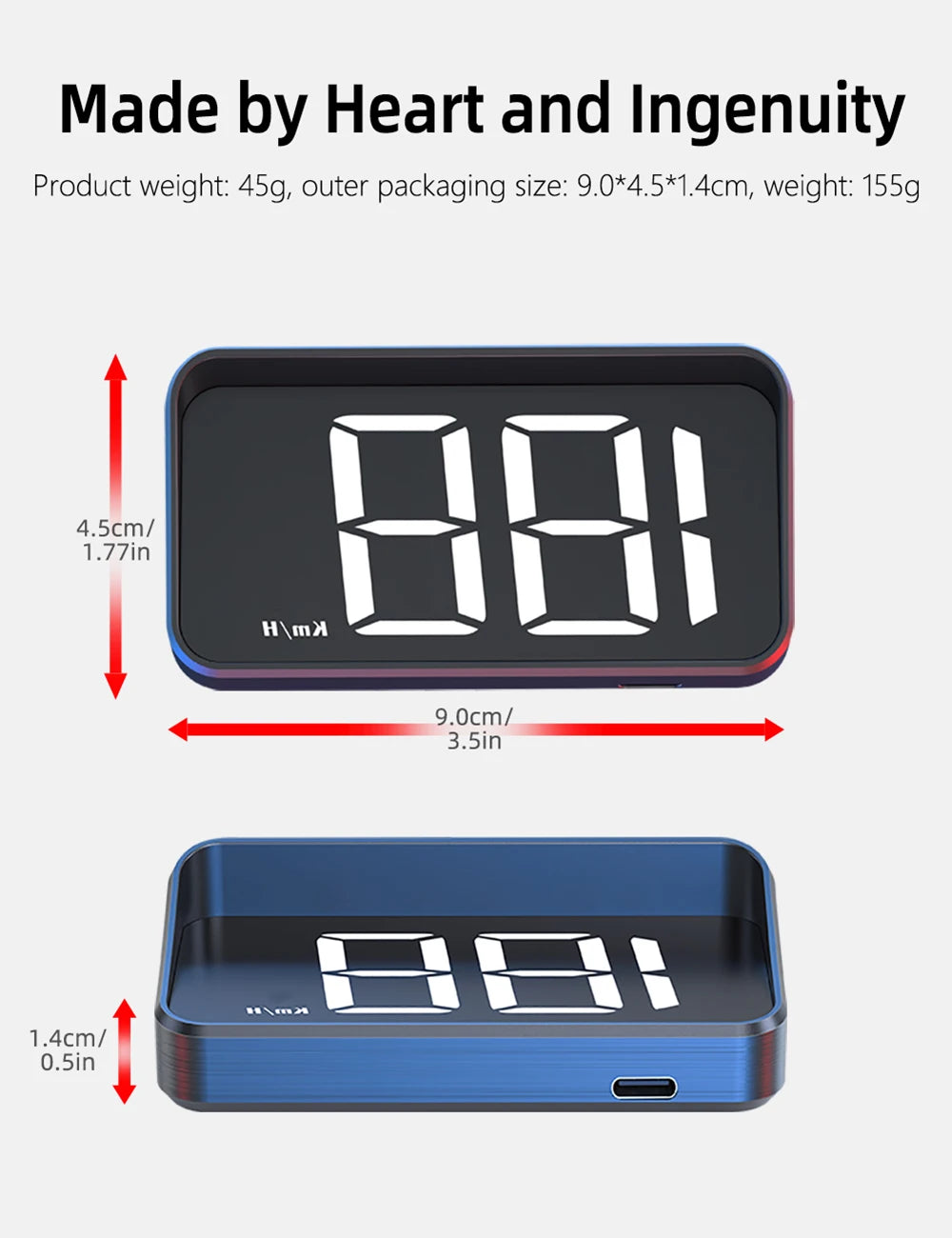 HD Car Head up Display M2 GPS Speedometer KM/H Digital HUD Windshield Projector Universal Auto Electronics Accessory