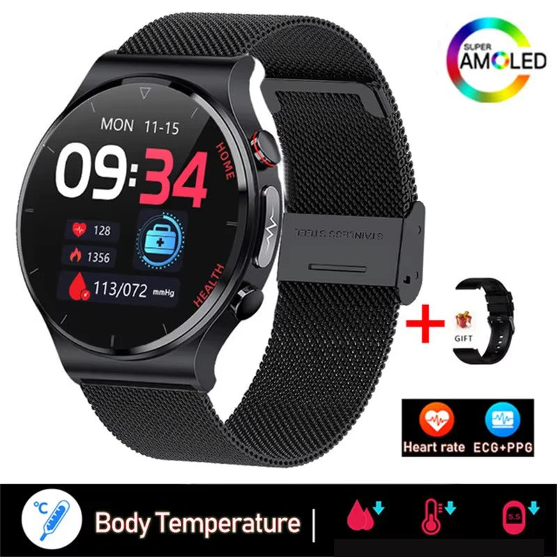 2025 New Laser Treatment Three High Smart Watch Men ECG PPG Heart Rate Health Tracker Smart Watches GUHUAVMI IOS Sleep Monitor