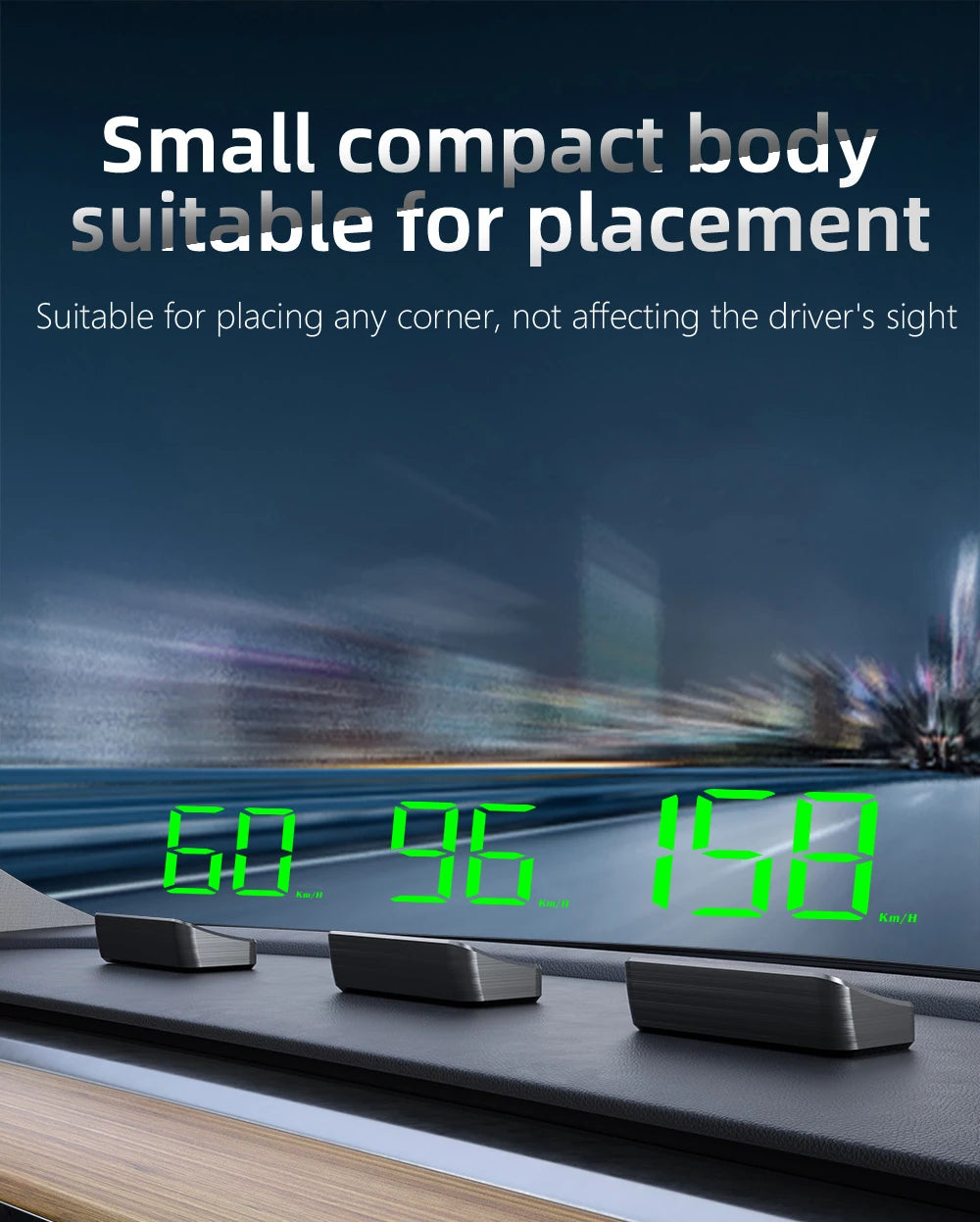 HD Car Head up Display M2 GPS Speedometer KM/H Digital HUD Windshield Projector Universal Auto Electronics Accessory