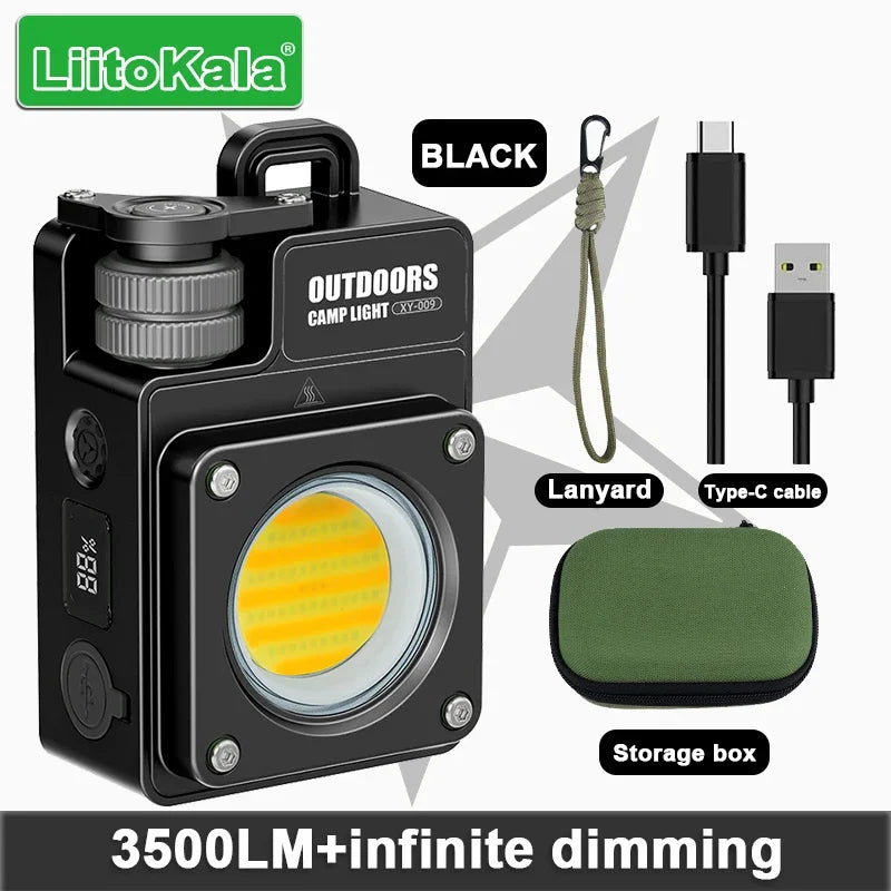 LiitoKala new keychain light 120-3500LM rechargeable flashlight multifunctional portable 3000mAh battery work light