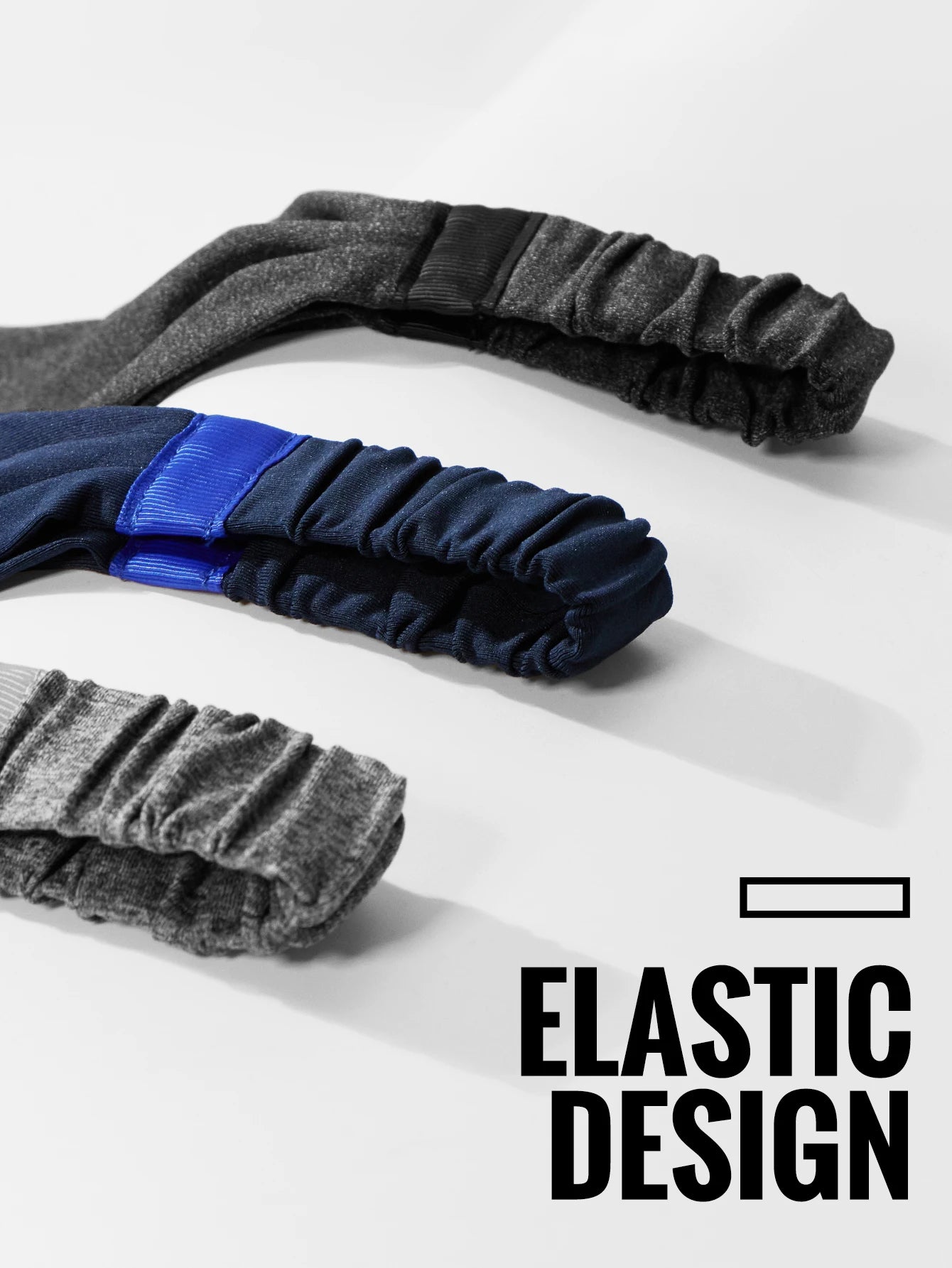 WRELS Sports Headbands Moisture Wicking Sweatbands for Running Breathable Headbands Elastic Non Slip Hairband for Women and Men