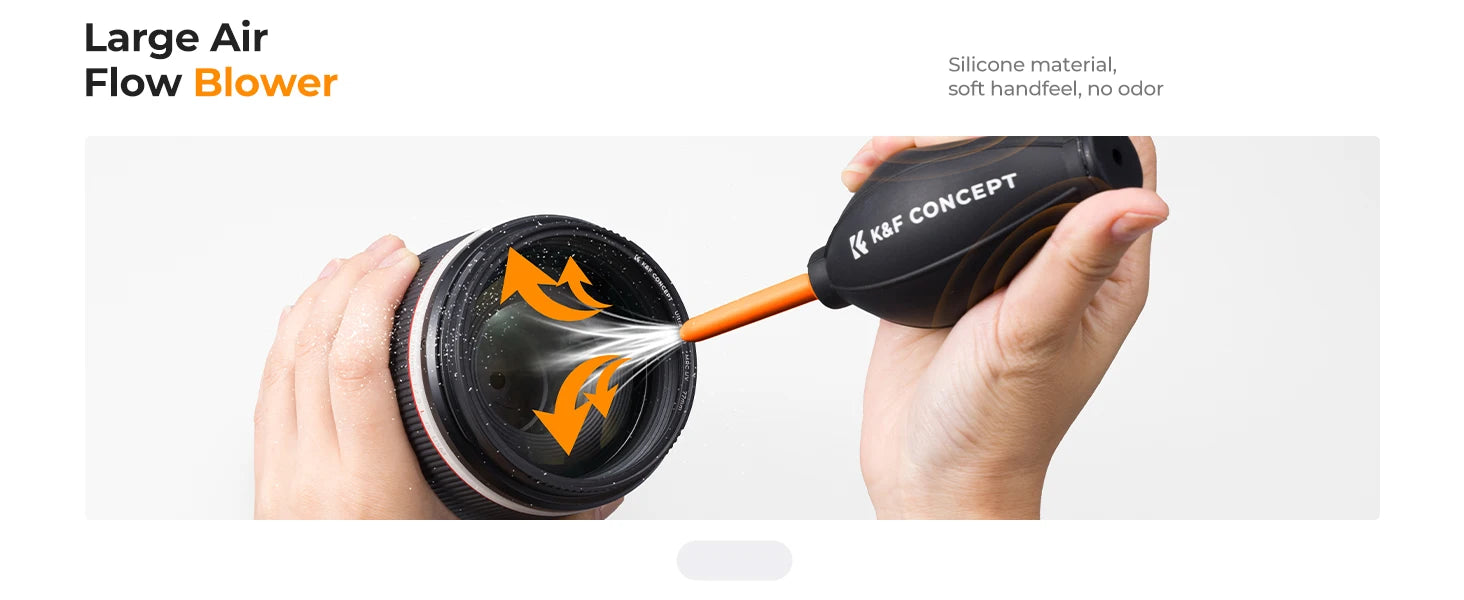 K&F CONCEPT 25 in 1 Camera Cleaning Kit with Camera Blower Wipes Cloth Swabs Cleaner Liquid Cleaning Pen for Camera Lens Phone