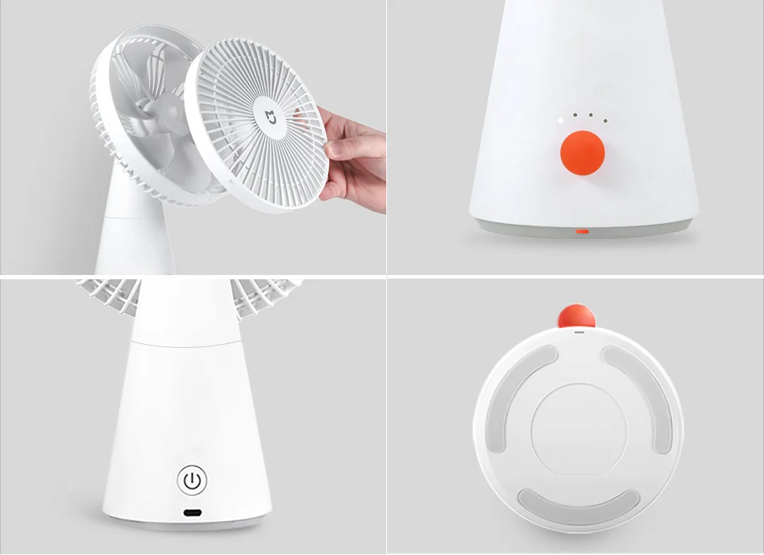 MIJIA Desktop Mobile Fan，Desktop Handheld Two In One，Universal Type-C Charging Port，18.5 - Hour Ultra - Long Battery Life