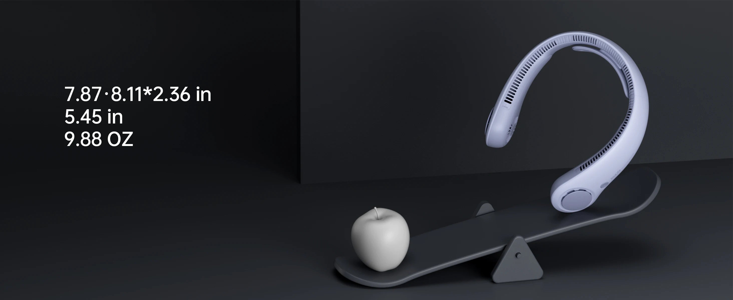 JISULIFE Portable Neck Fan Upgraded, 5000mAh Battery, Necksupport, 5 Speeds Gears Adjustment, Outdoor Wearable Hands-Free Fan