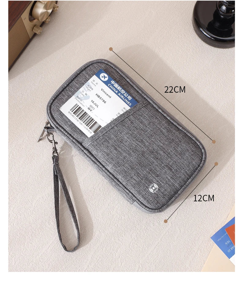Passport Holder Bag Family Rfid Blocking Passport Wallet Travel Essentials Wallet Travel Document Organizer Credit Cards Case
