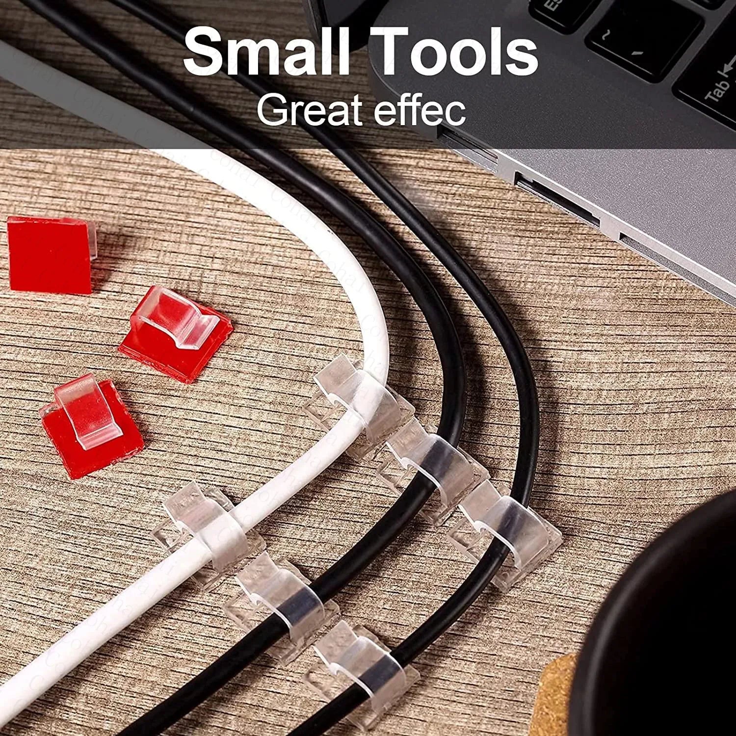 Cable Organizer Clips Wire Winder Holder Cord Protector USB Cable Management Adhesive Hooks Desk Clamp For Car Earphone Mouse