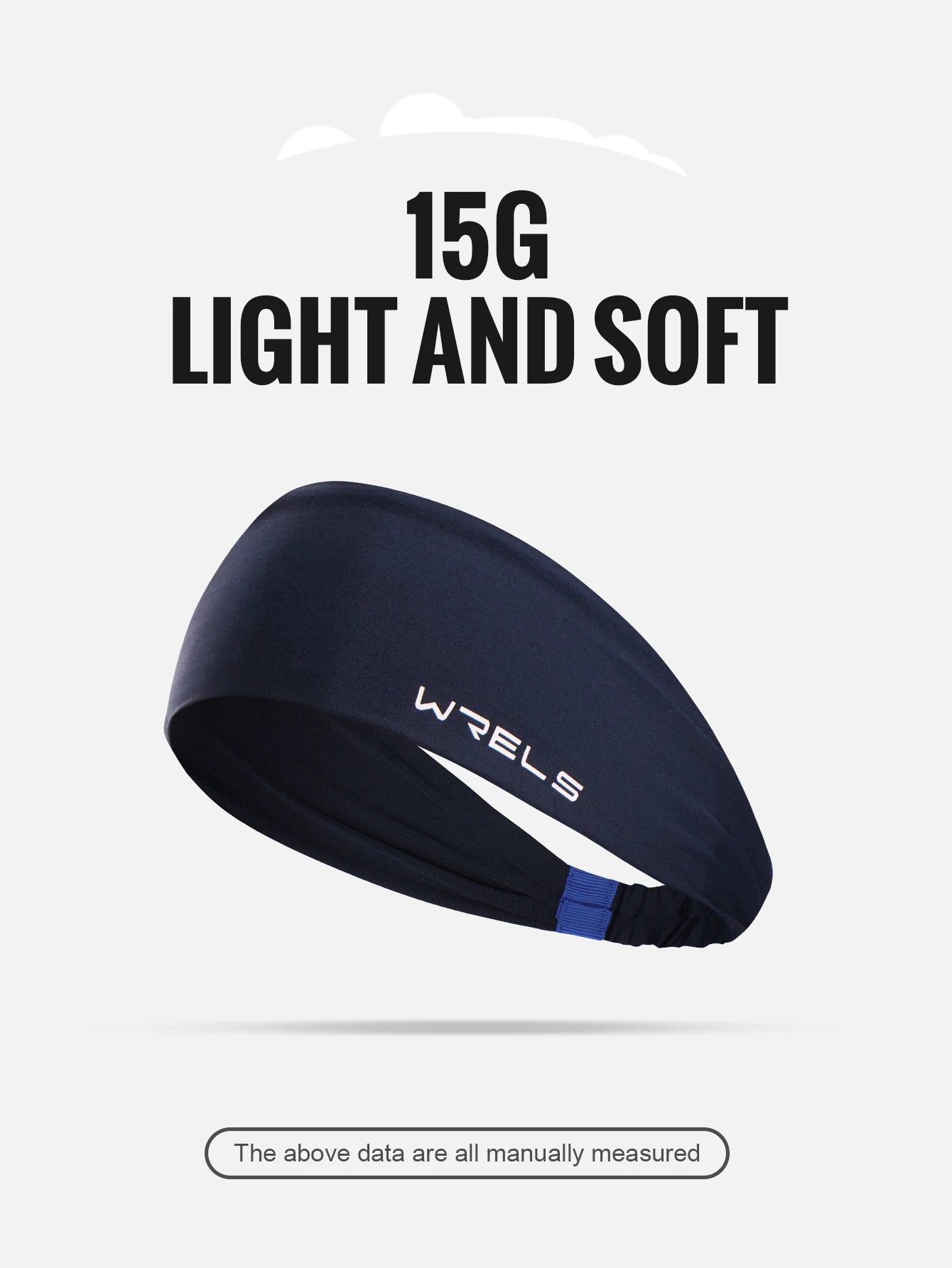 WRELS Sports Headbands Moisture Wicking Sweatbands for Running Breathable Headbands Elastic Non Slip Hairband for Women and Men