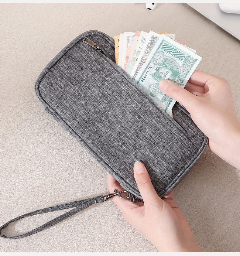 Passport Holder Bag Family Rfid Blocking Passport Wallet Travel Essentials Wallet Travel Document Organizer Credit Cards Case