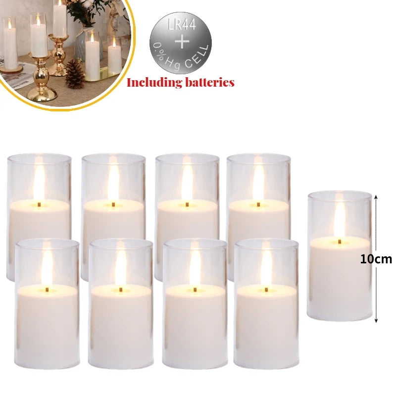 6-60PCS Artificial Candles Led Candles for Wedding Led Candle Flameless Candles Battery Operated Candle for Decorative Wedding