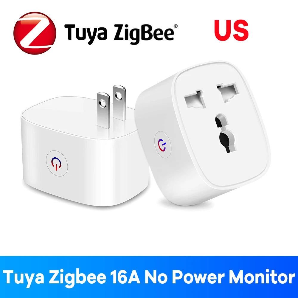 Zigbee Smart Plug 16A EU US UK Plug Energy Monitor Remote Control Timer Alexa Google Home for Electrical Sockets with Control