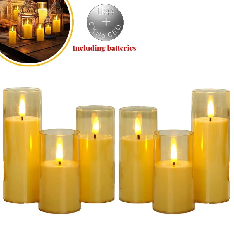 6-60PCS Artificial Candles Led Candles for Wedding Led Candle Flameless Candles Battery Operated Candle for Decorative Wedding