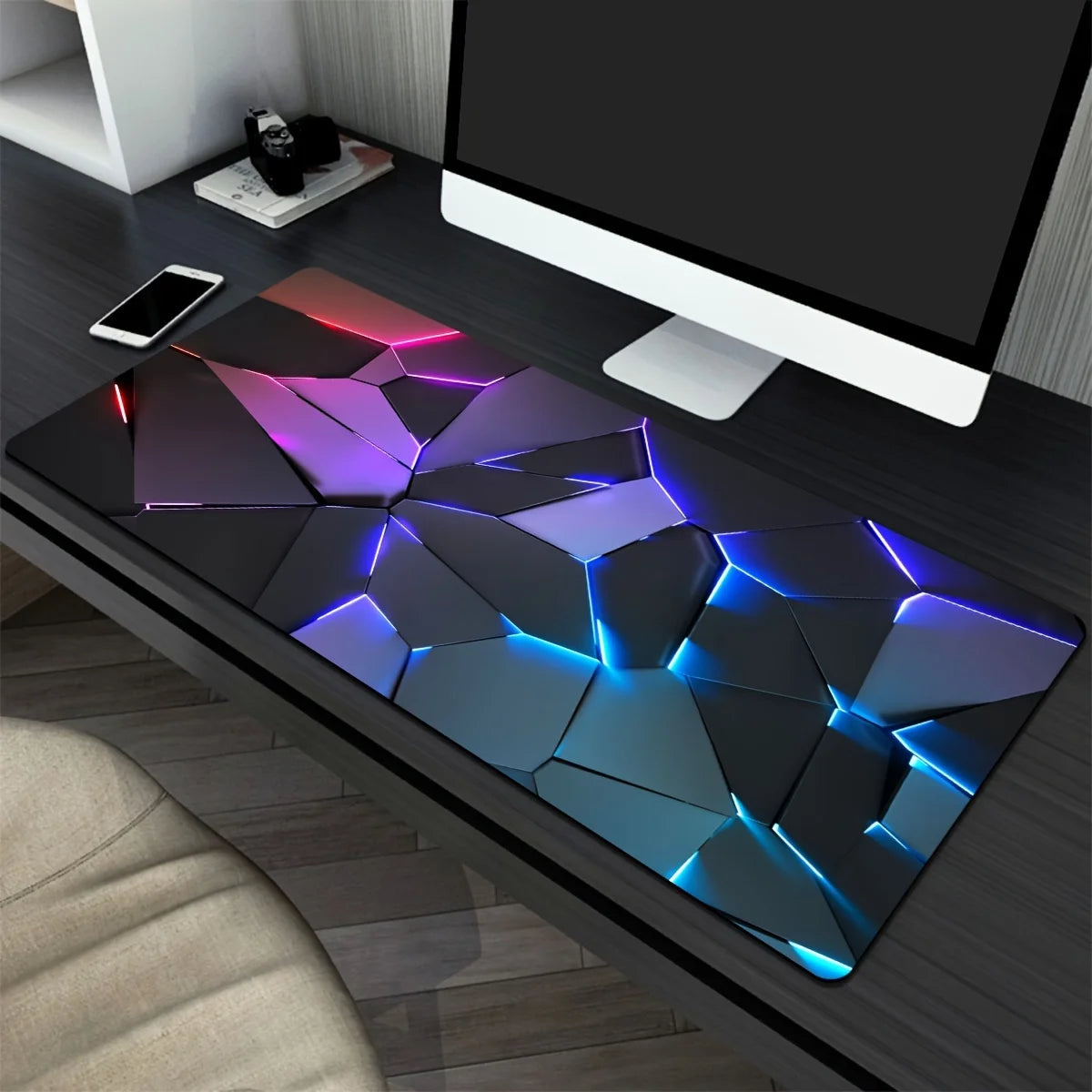 Line Geometry RGB Mouse pad large Mousepad 400X900 Gaming mats PC Computer Keyboard XL Desk mat offices interior accessories rug