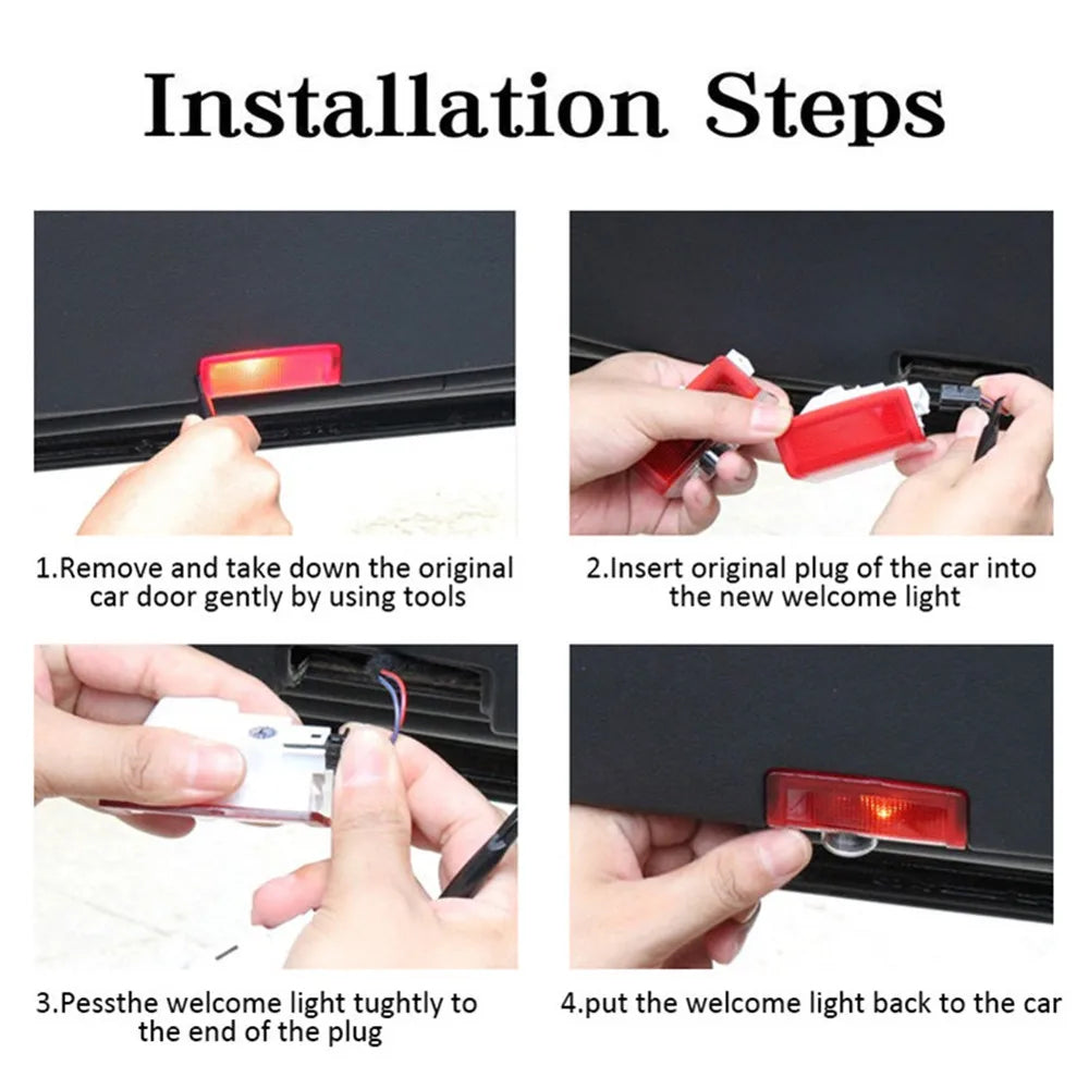 2X For Mercedes Benz W205 W176 W177 W246 W212 W213 W166 X253 LED Car Door Welcome Projector Ghost Shadow Light Auto Accessories