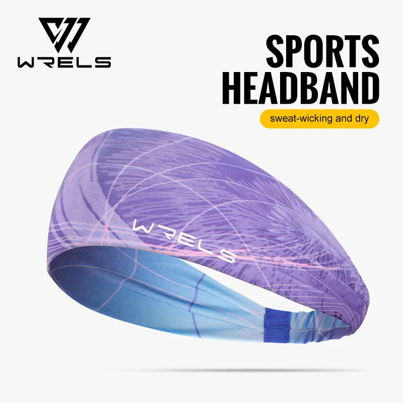 WRELS Sports Headbands Moisture Wicking Sweatbands for Running Breathable Headbands Elastic Non Slip Hairband for Women and Men