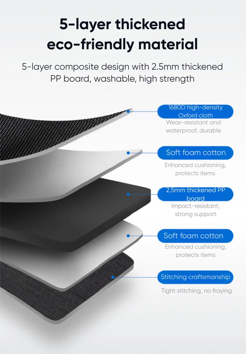 Portable Foldable Trunk Storage Box Waterproof Oxford Cloth 92L Large-Capacity Car Organizer for Camping Fishing