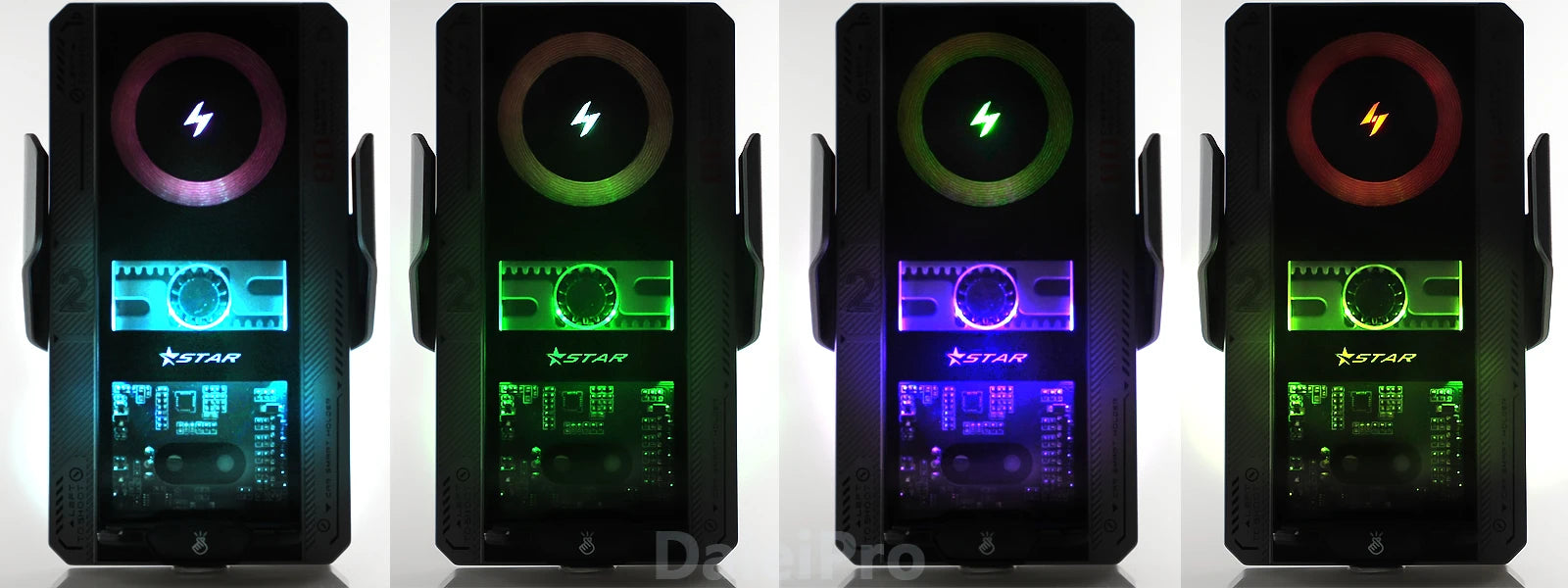 Car Smart Sensing Automatic Clamping Mounts For Samsung iPhone Xiaomi Phone Holder Wireless Charger Mounts 15W/66W Fast Charging