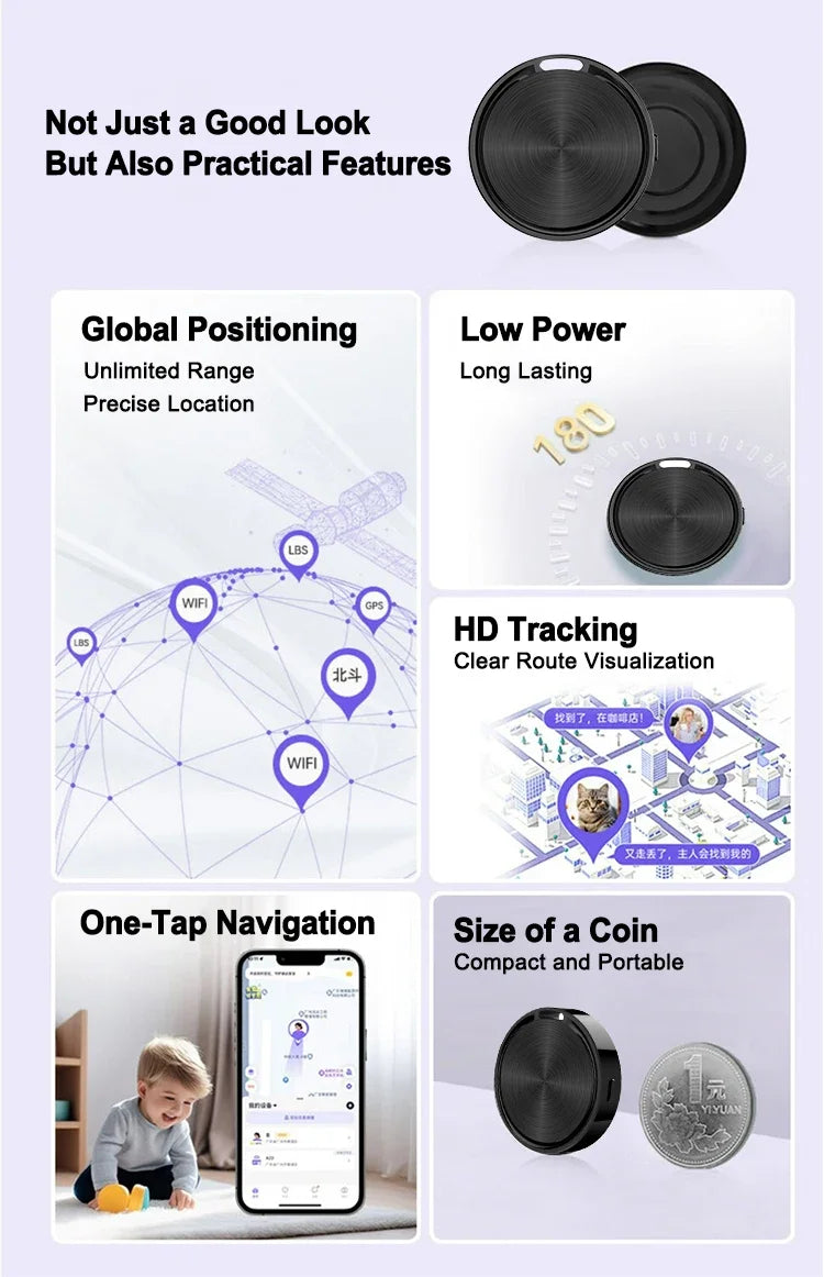 CD Google Device Gps Tracking Airtag For Pet Car Android Anti-Lost Alarm Smart Activity Trackers Wearable Device Car Accessories