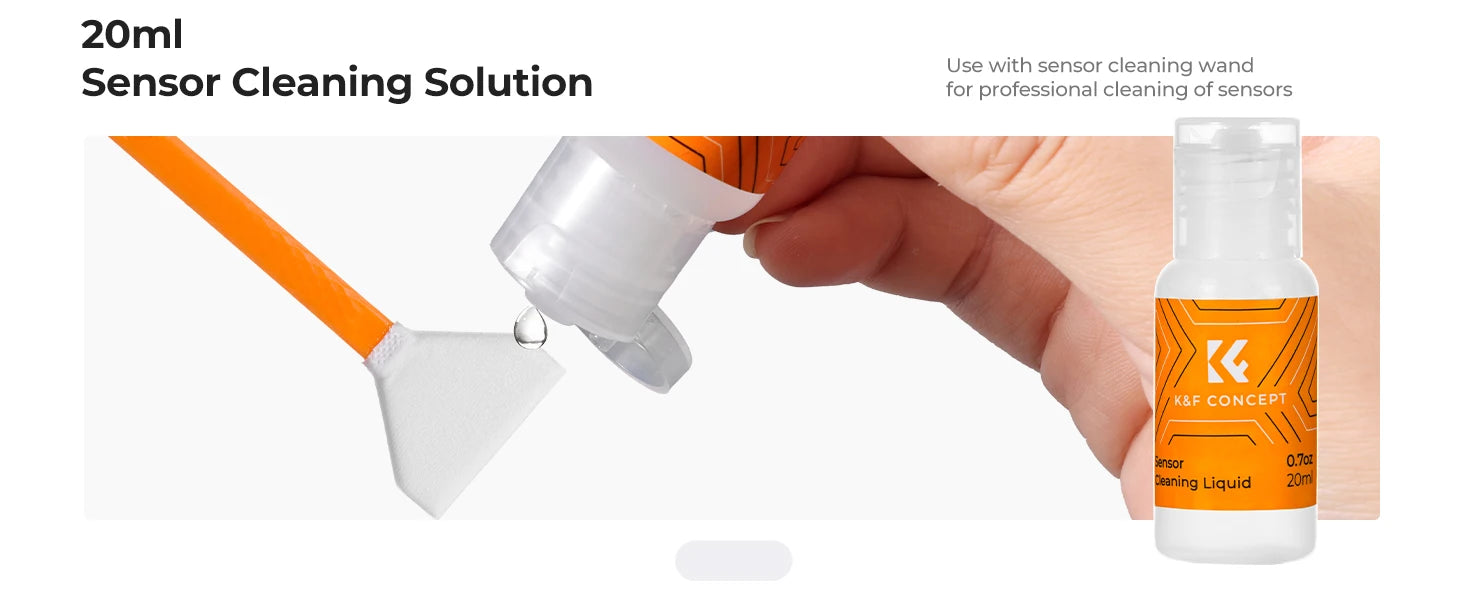 K&F CONCEPT 25 in 1 Camera Cleaning Kit with Camera Blower Wipes Cloth Swabs Cleaner Liquid Cleaning Pen for Camera Lens Phone