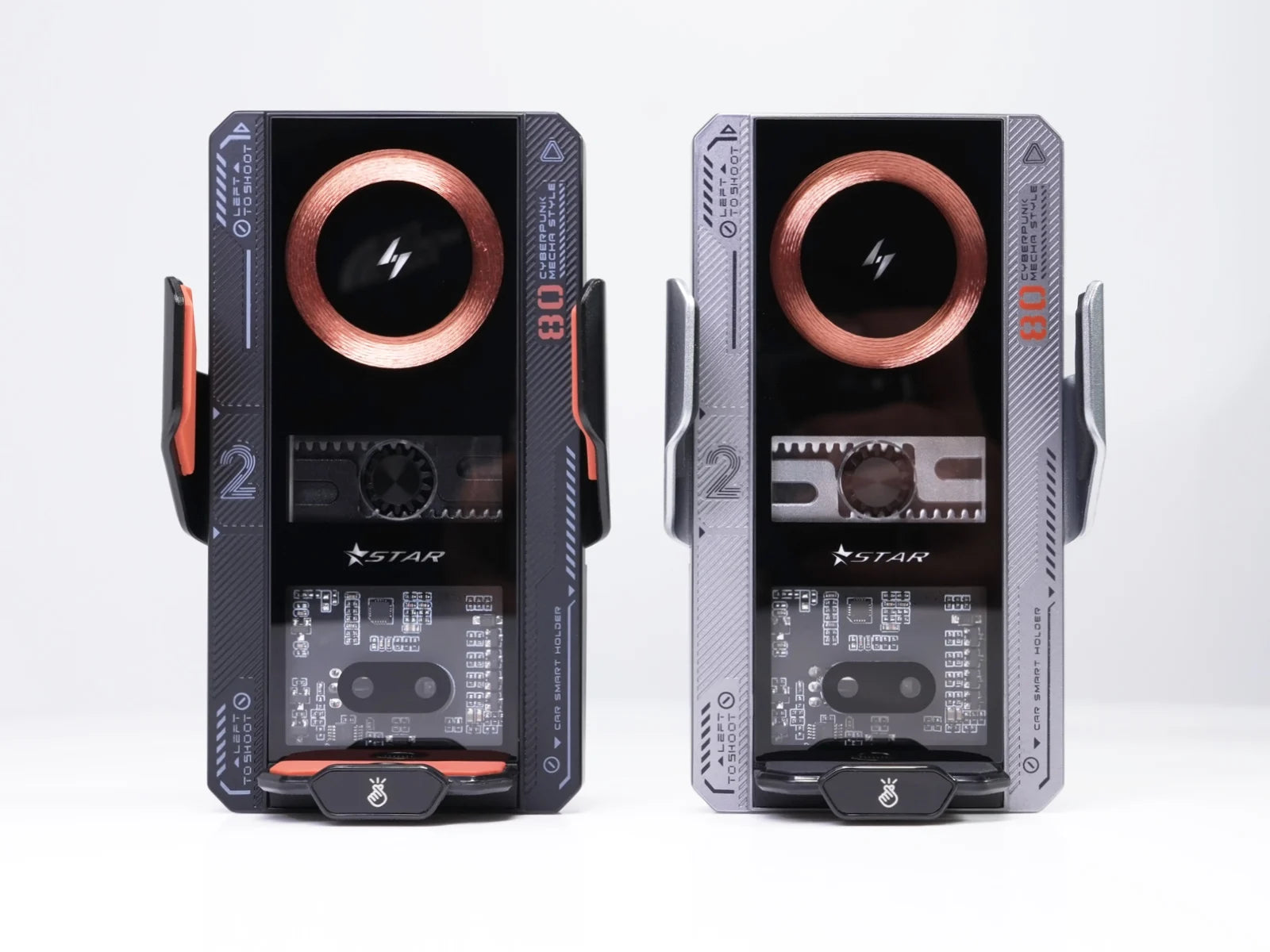 Car Smart Sensing Automatic Clamping Mounts For Samsung iPhone Xiaomi Phone Holder Wireless Charger Mounts 15W/66W Fast Charging