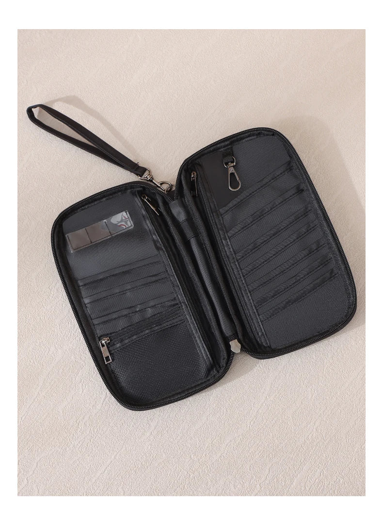 Passport Holder Bag Family Rfid Blocking Passport Wallet Travel Essentials Wallet Travel Document Organizer Credit Cards Case