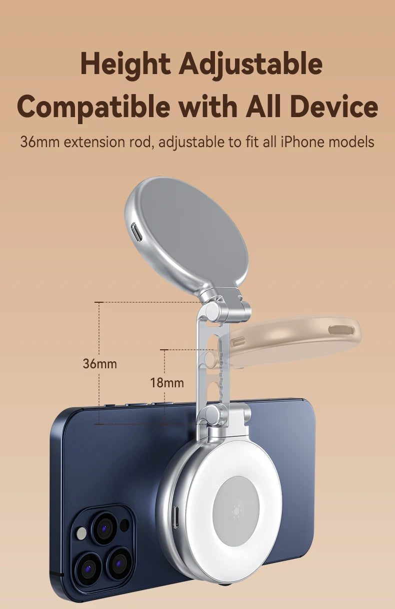 TELESIN Fun Shot Phone Camera Shoot Hand Grip Magnetic Phone Holder Shooting Aid Remote Control Handle for iPhone & Android