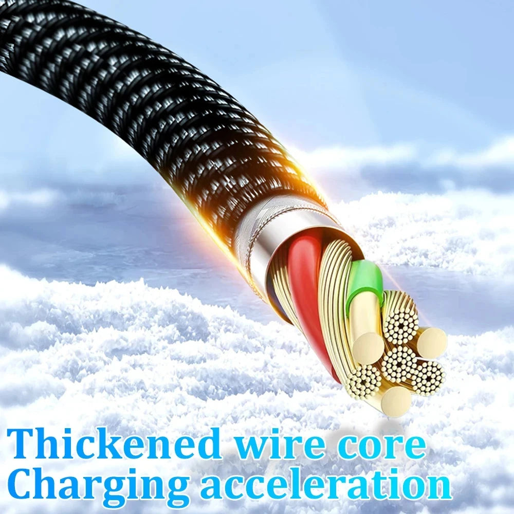 NNBILI 100W USB C 120W USB A charging cables with LED display screen, USB C=C-C，USB A=A-C,Xiaomi iPhone、 Samsung not compatible