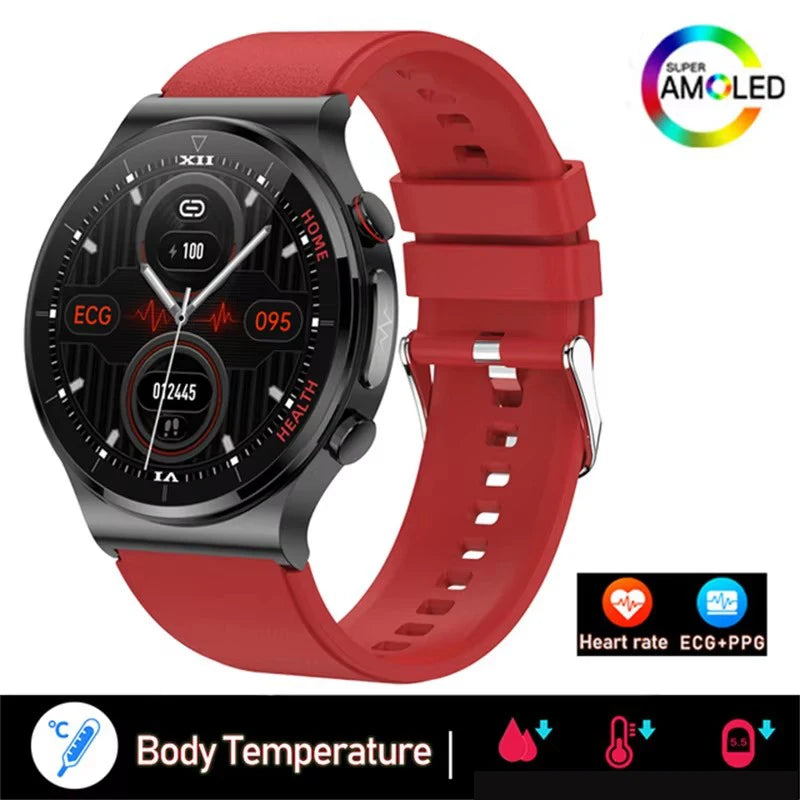 2025 New Laser Treatment Three High Smart Watch Men ECG PPG Heart Rate Health Tracker Smart Watches GUHUAVMI IOS Sleep Monitor