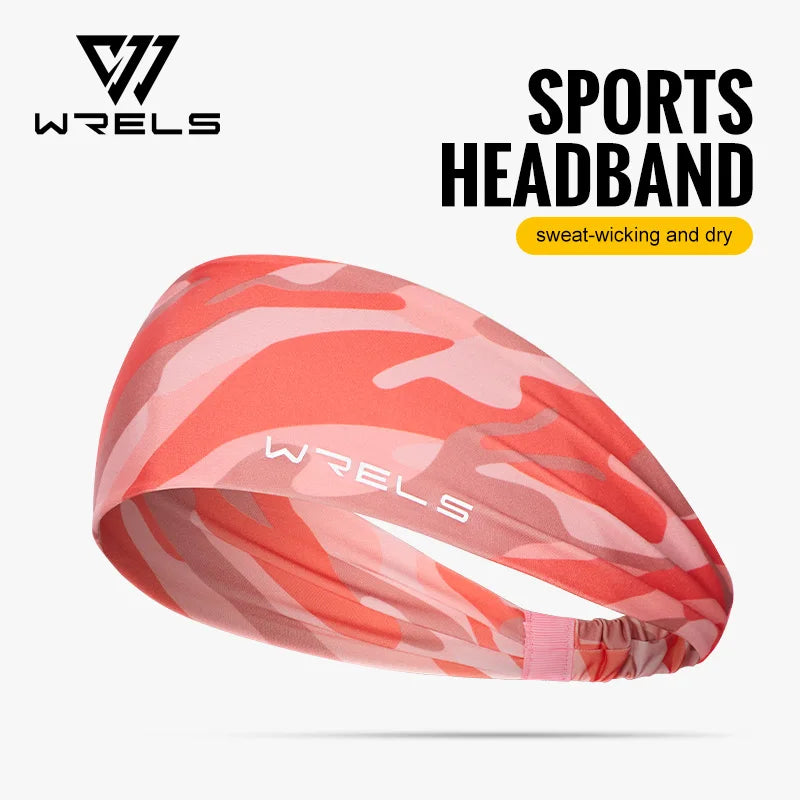 WRELS Sports Headbands Moisture Wicking Sweatbands for Running Breathable Headbands Elastic Non Slip Hairband for Women and Men