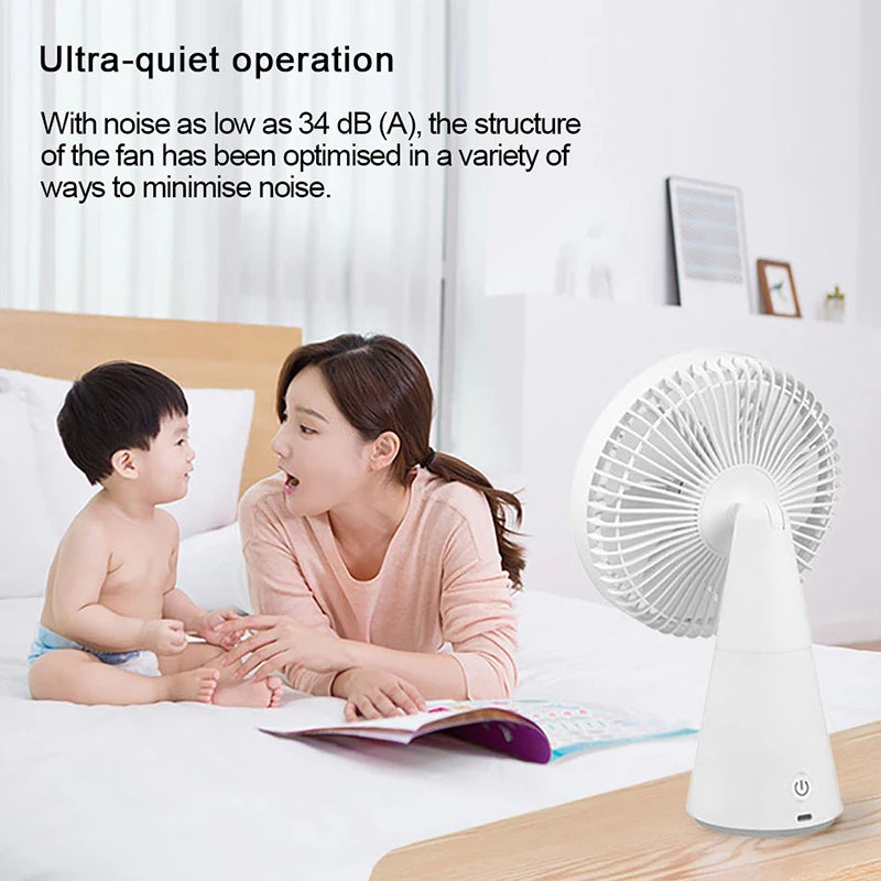 MIJIA Desktop Mobile Fan，Desktop Handheld Two In One，Universal Type-C Charging Port，18.5 - Hour Ultra - Long Battery Life