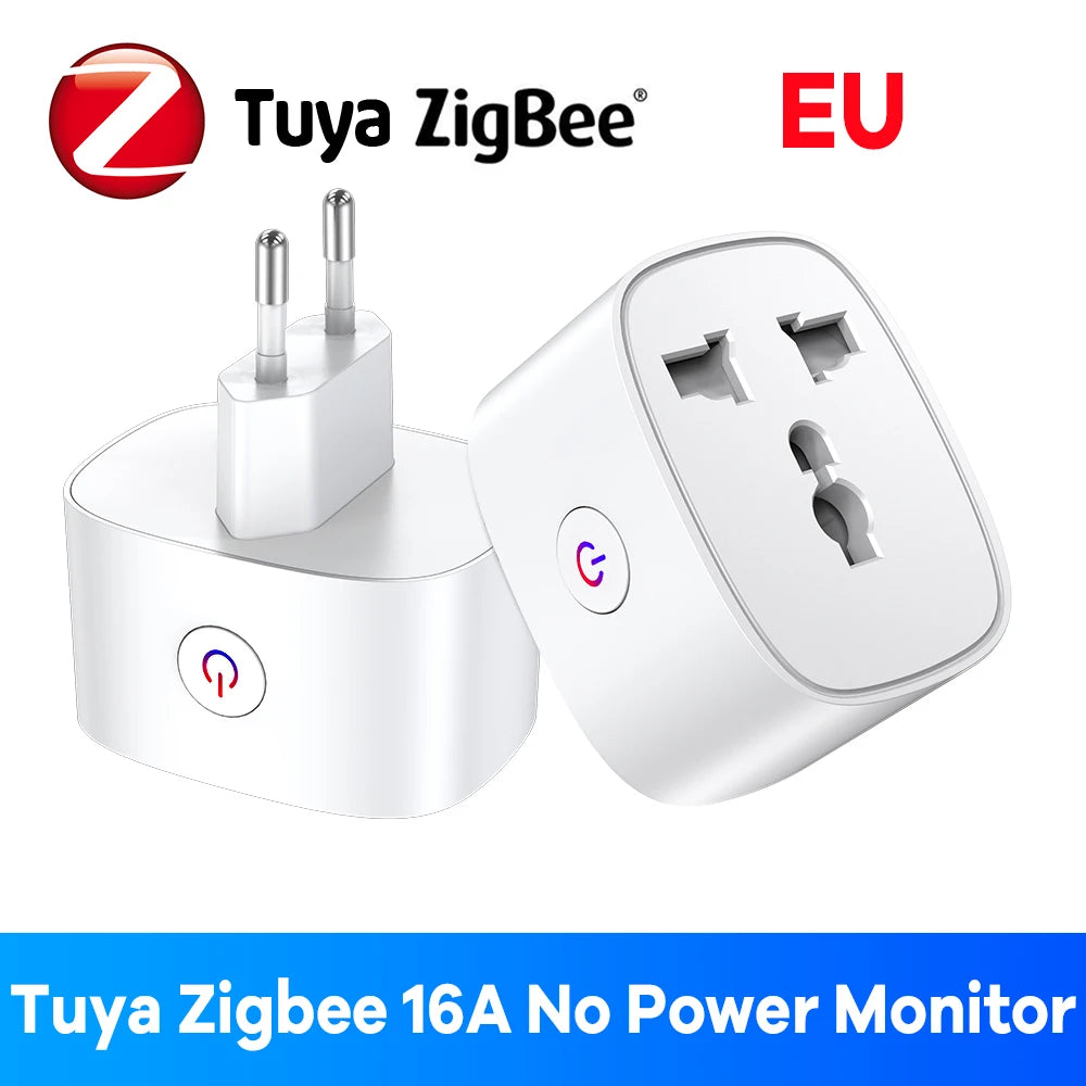 Zigbee Smart Plug 16A EU US UK Plug Energy Monitor Remote Control Timer Alexa Google Home for Electrical Sockets with Control