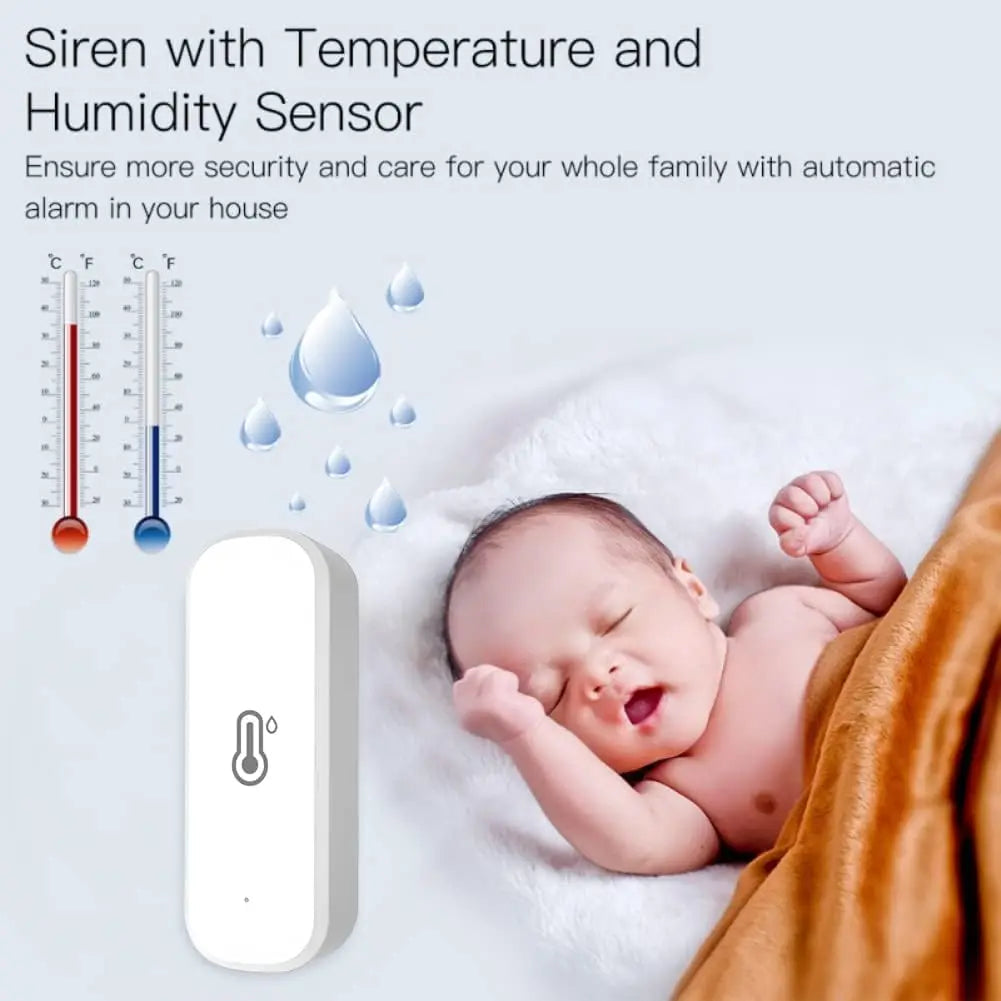 Tuya Smart WIFI Temperature Humidity Sensor  APP Remote Monitor For Smart Home Smart Life Works With Alexa Google Assistant