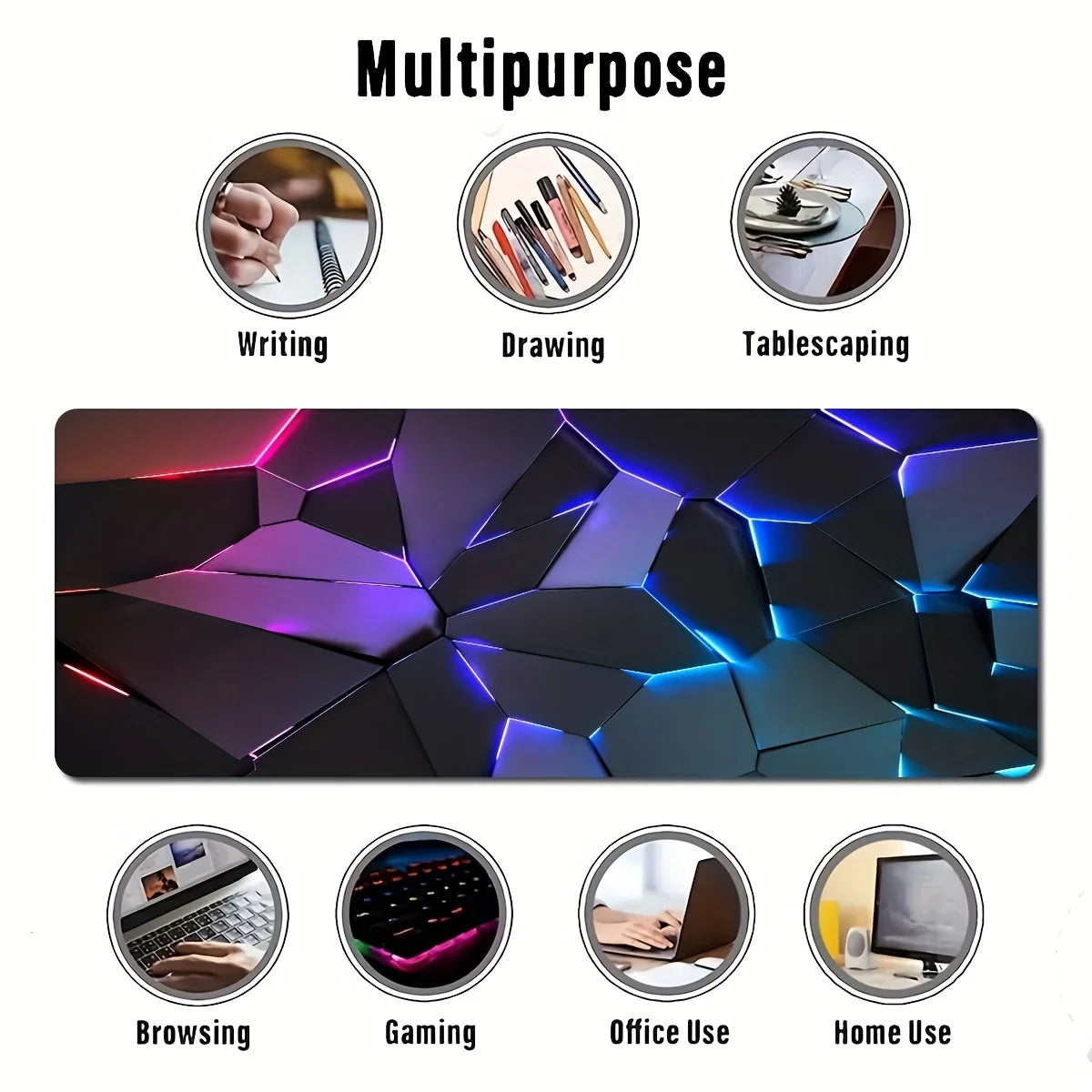 Line Geometry RGB Mouse pad large Mousepad 400X900 Gaming mats PC Computer Keyboard XL Desk mat offices interior accessories rug