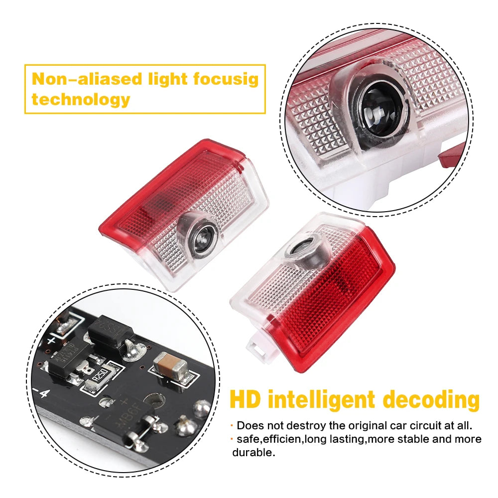 2X For Mercedes Benz W205 W176 W177 W246 W212 W213 W166 X253 LED Car Door Welcome Projector Ghost Shadow Light Auto Accessories