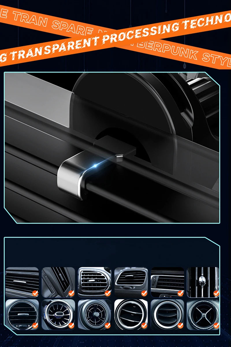 Car Smart Sensing Automatic Clamping Mounts For Samsung iPhone Xiaomi Phone Holder Wireless Charger Mounts 15W/66W Fast Charging