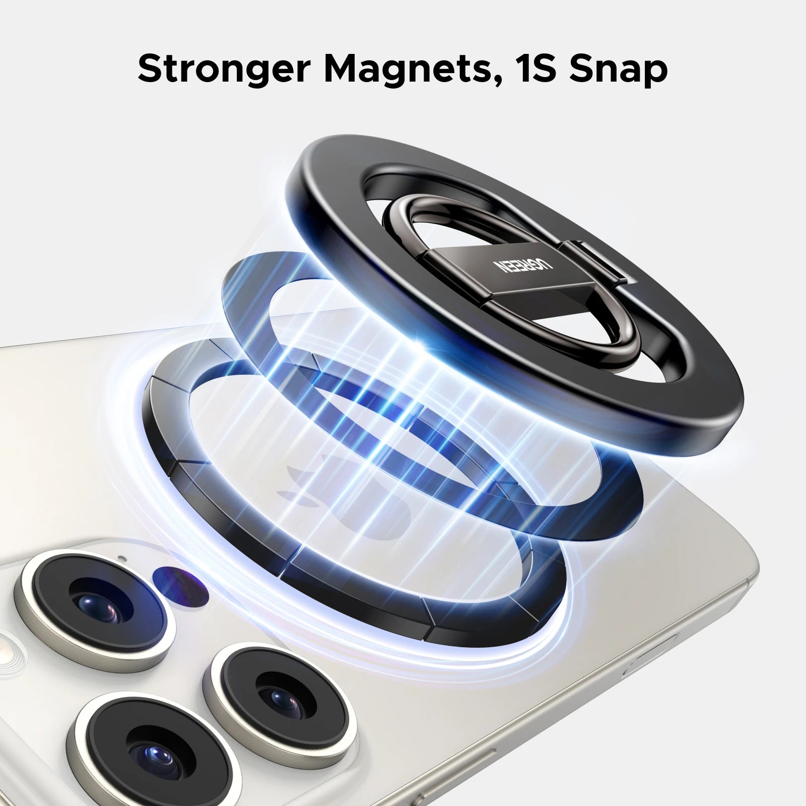 UGREEN Magnetic Phone Ring Holder Aluminum 360°Rotation Phone Stand For Strong Magsafe iPhone 15 14 13 Pro Xiaomi Samsung Huawei