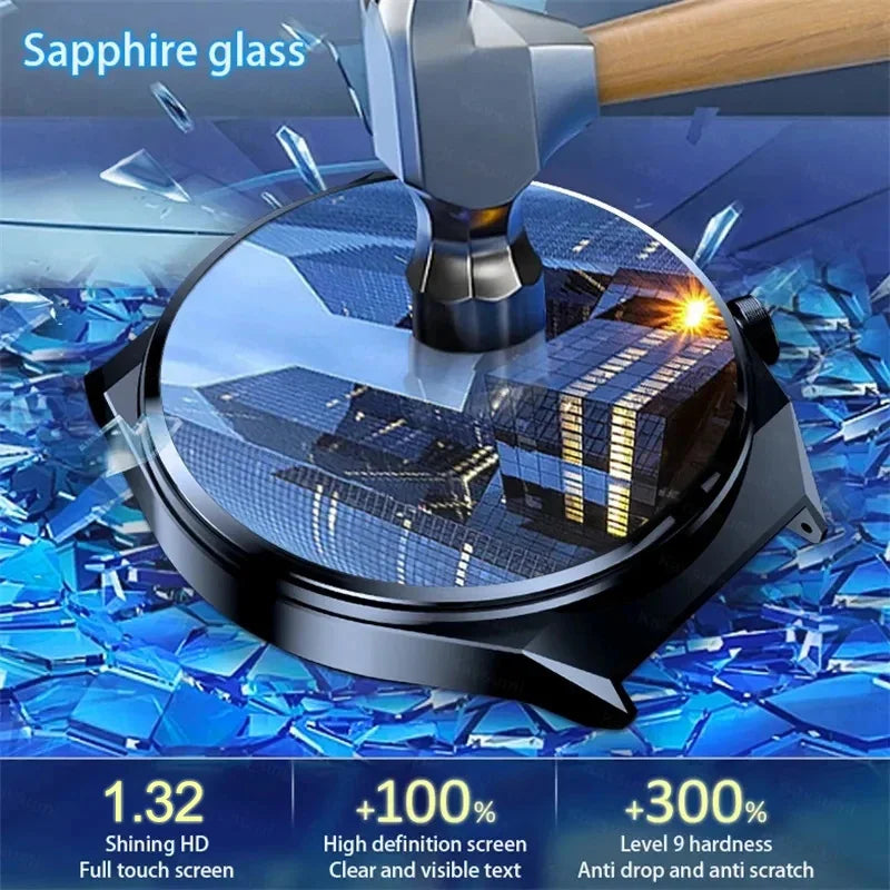 2025 New Laser Treatment Three High Smart Watch Men ECG PPG Heart Rate Health Tracker Smart Watches GUHUAVMI IOS Sleep Monitor