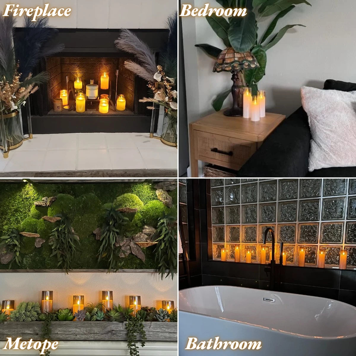 6-60PCS Artificial Candles Led Candles for Wedding Led Candle Flameless Candles Battery Operated Candle for Decorative Wedding