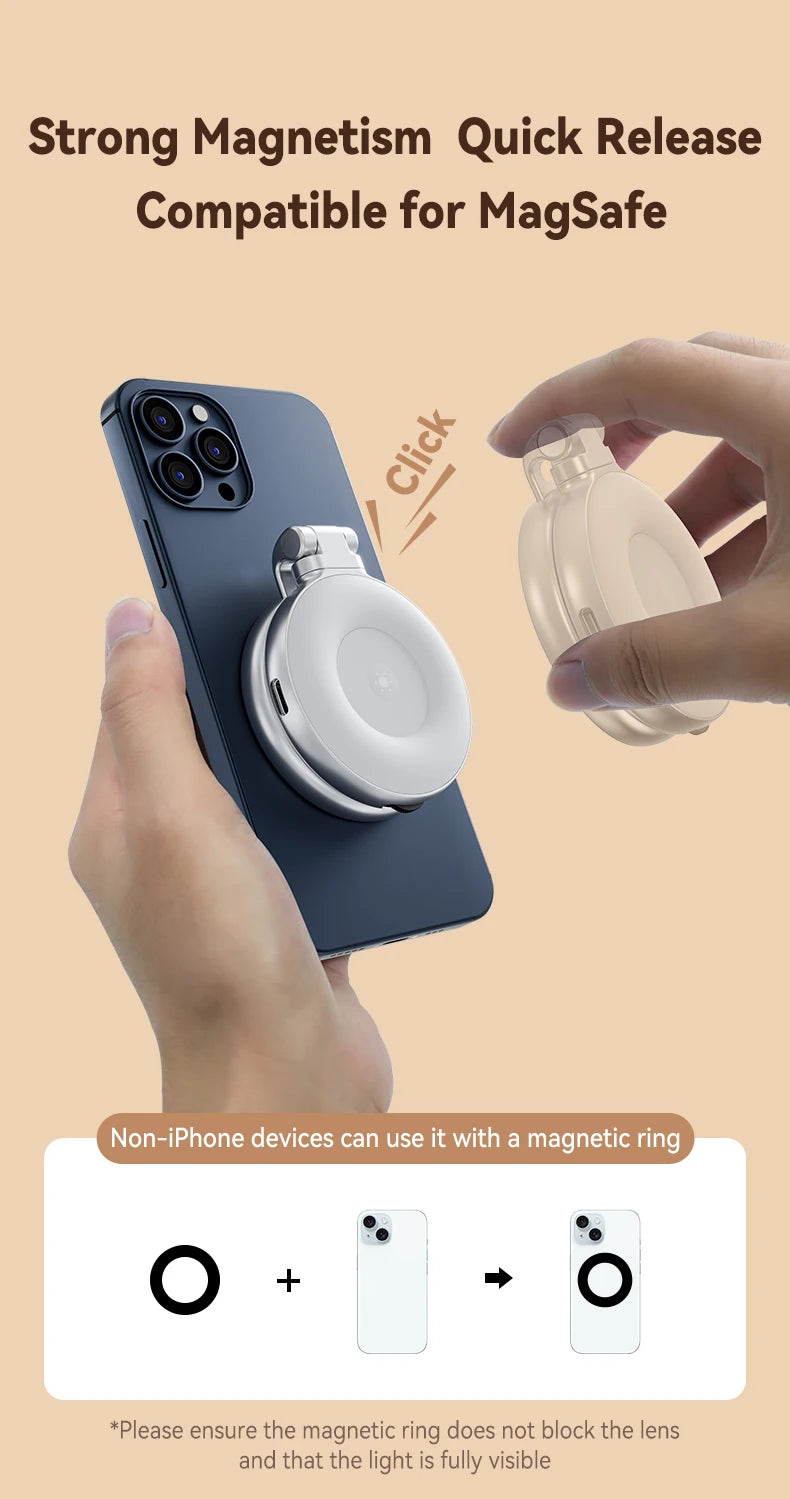 TELESIN Fun Shot Phone Camera Shoot Hand Grip Magnetic Phone Holder Shooting Aid Remote Control Handle for iPhone & Android