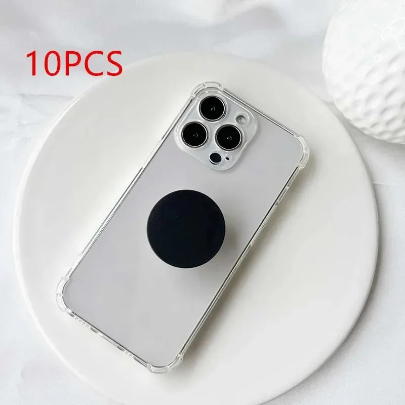 Clear Mobile Phone Griptok Collapsible Expanding Blank Mobile Phone Stand Grips Holders Flat Top Base for Resin DIY for Phones