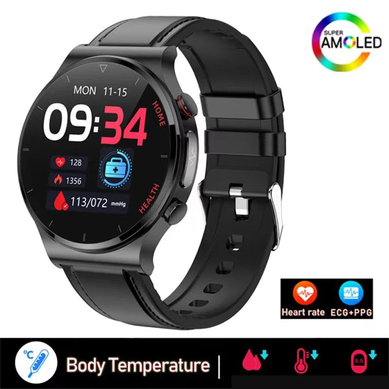 2025 New Laser Treatment Three High Smart Watch Men ECG PPG Heart Rate Health Tracker Smart Watches GUHUAVMI IOS Sleep Monitor