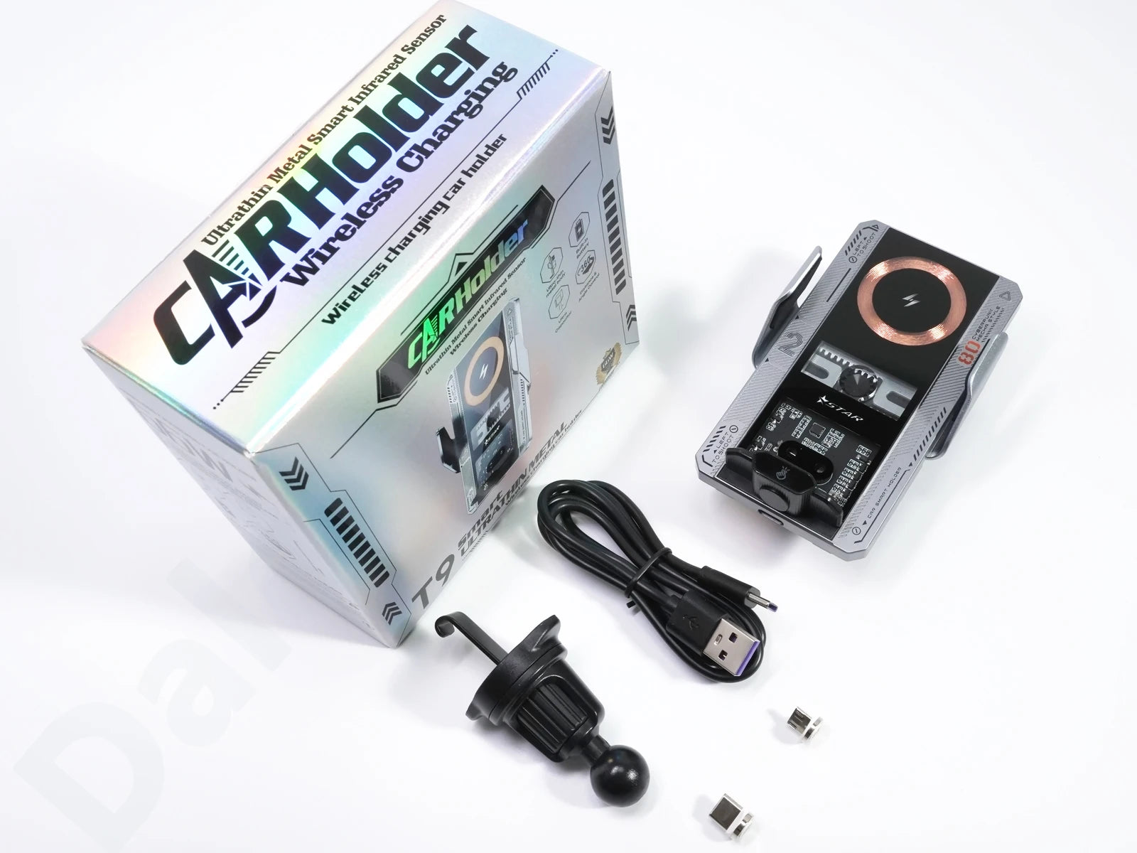 Car Smart Sensing Automatic Clamping Mounts For Samsung iPhone Xiaomi Phone Holder Wireless Charger Mounts 15W/66W Fast Charging