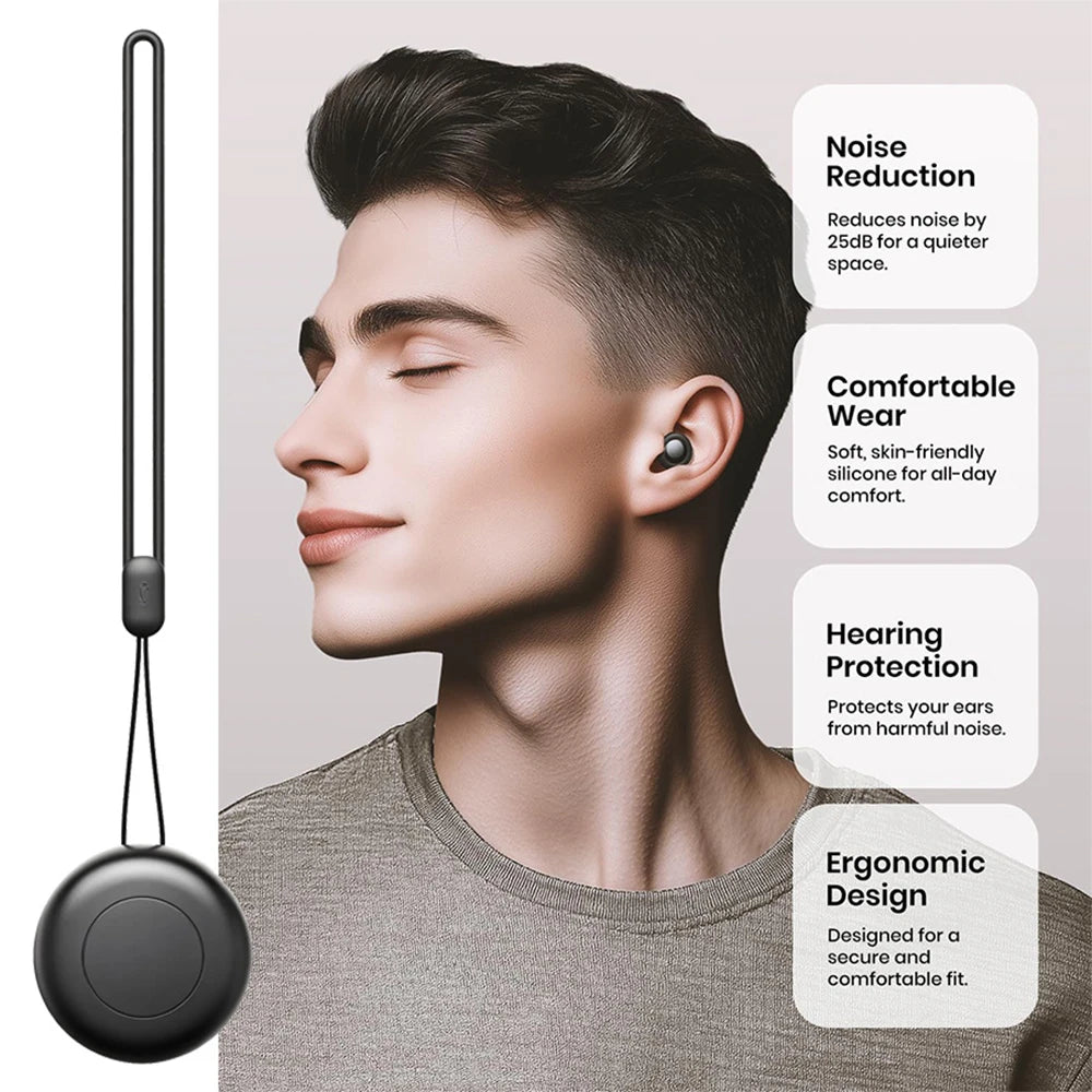Silicone Ear Plugs for Sleeping 25dB Noise Cancelling Hearing Protection Reusable Earplugs for Sleep Focus Concerts Work Study