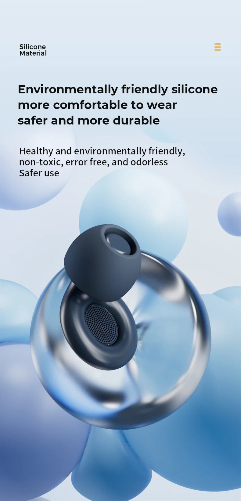 Silicone Ear Plugs for Sleeping 25dB Noise Cancelling Hearing Protection Reusable Earplugs for Sleep Focus Concerts Work Study